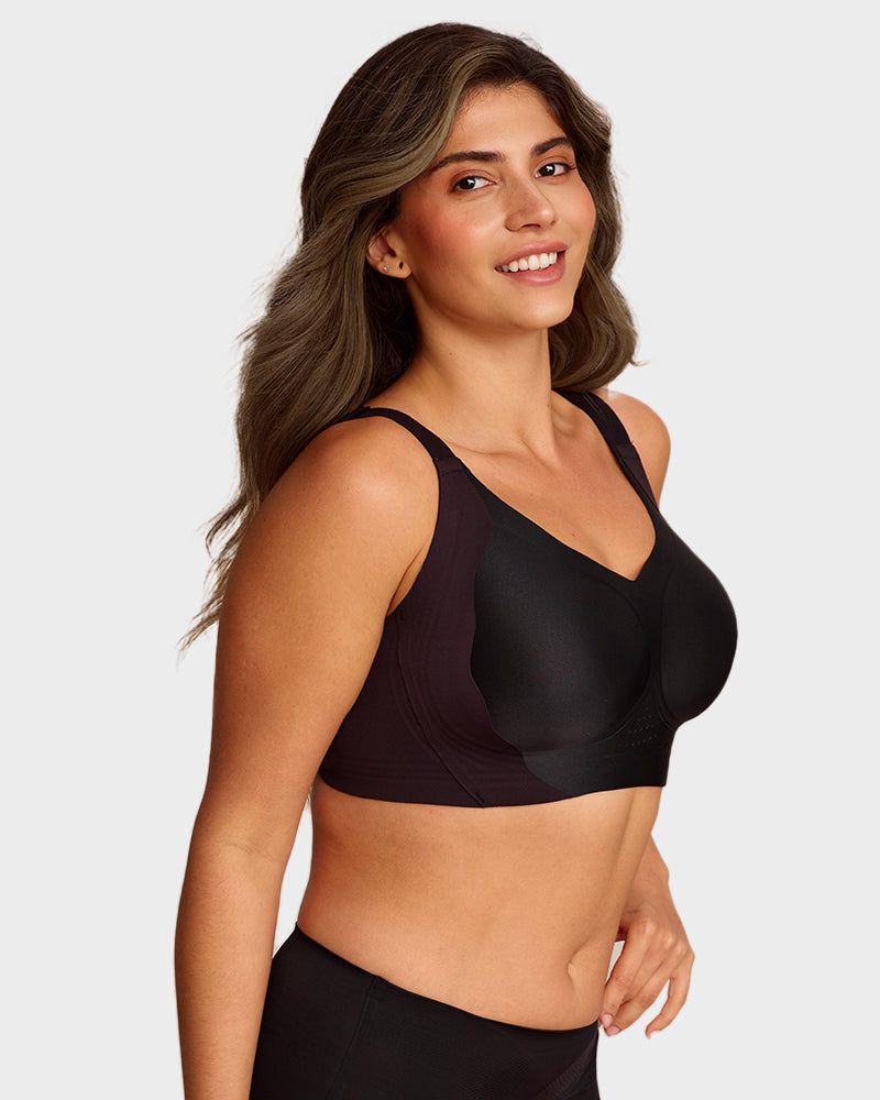 Pack of 3 bra Invisible Wide-Band Wireless Support Bra
