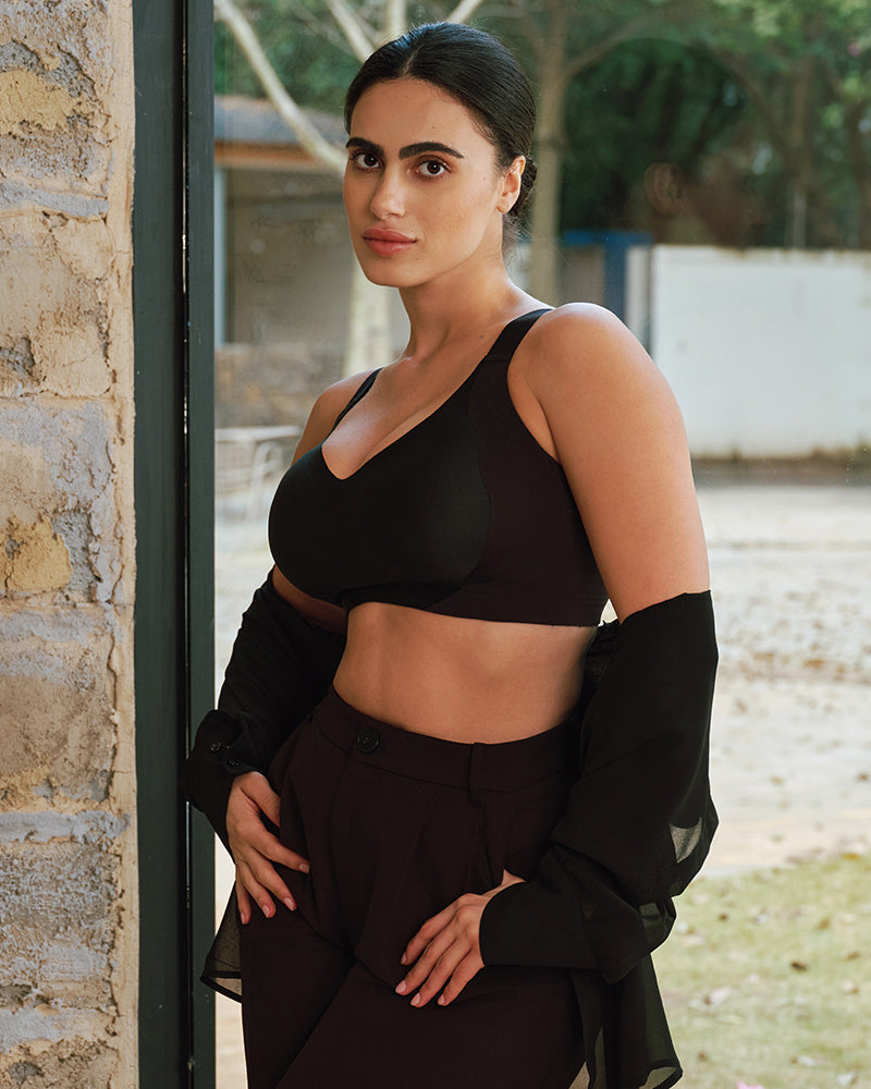 Pack of 3 bra Invisible Wide-Band Wireless Support Bra
