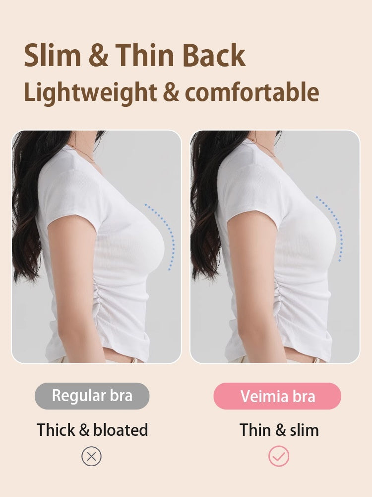 PACK OF 3:  VEIMIA Lifting Minimizer Bra For Big Breasts Anti-sagging, Ultra-thin Cups With Invisible Foundation Color Design