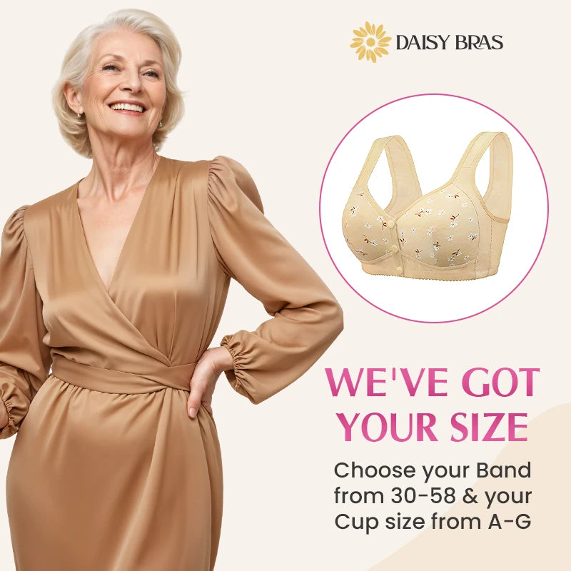 Daisy Comfort Bra – Pack of 3 (Front Button Edition)