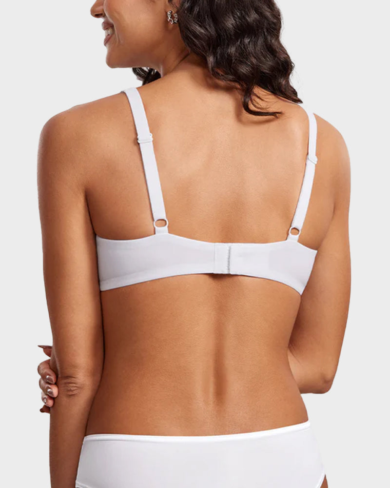 Pack of 3 Underwire Support Seamless Unlined Balconette Bra