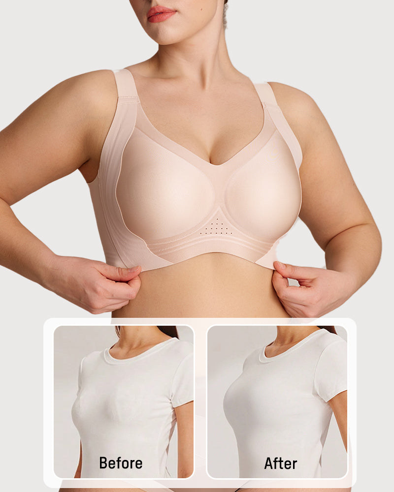 Pack of 3 bra Invisible Wide-Band Wireless Support Bra
